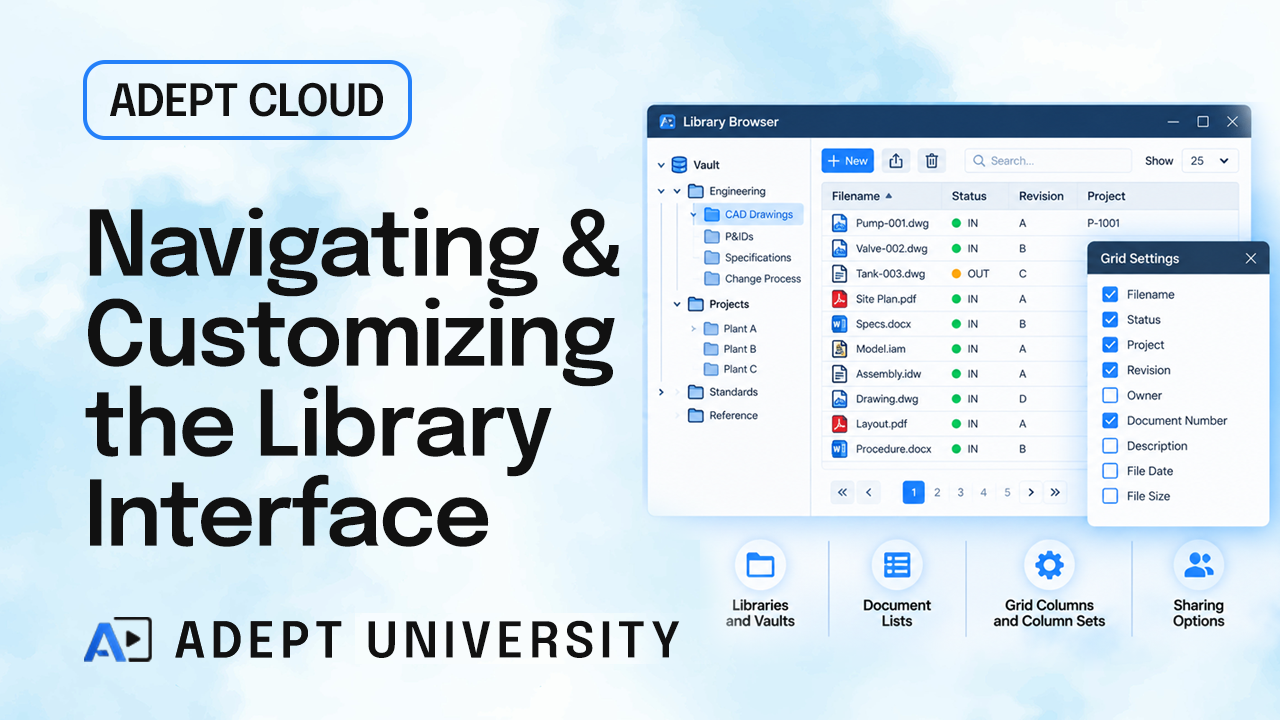 Navigating and Customizing the Adept Library Interface